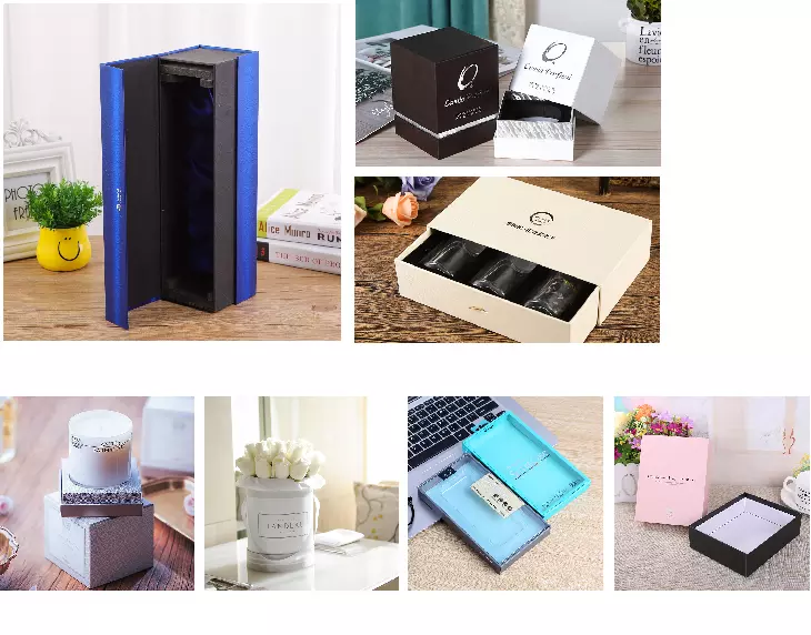 Guangzhou Wholesale Custom White Logo Printed Black Rigid Cardboard Magnetic Closure Gift Boxes with EVA Foam Inserts